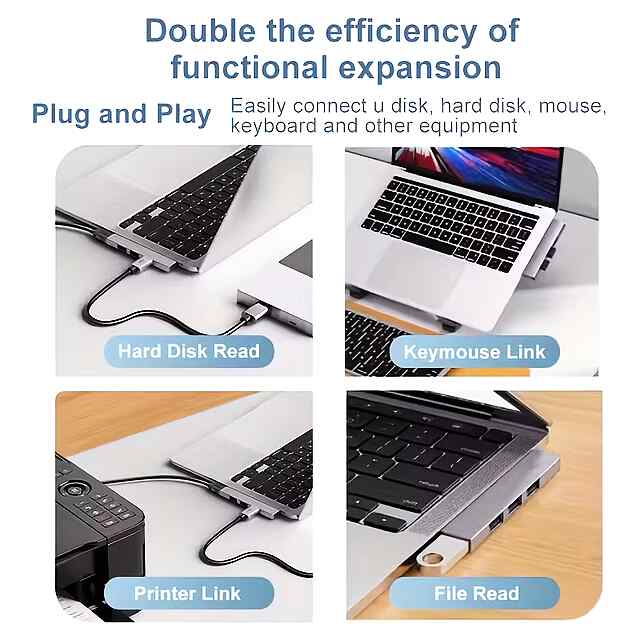 4-портовий USB 3.0 хаб - стильний алюмінієвий розгалужувач для ПК і ноутбуків - 3 фото товару