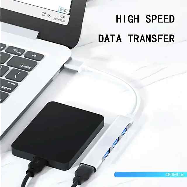 4-портовий USB хаб-адаптер алюмінієвий

USB розгалужувач 4 порти для ПК ноутбука

Стильний компактний usb хаб-концентратор на 4 пристрої

USB - USB Хаб Адаптер: 4 Порта, Компактний, Алюміній - 3 фото товару