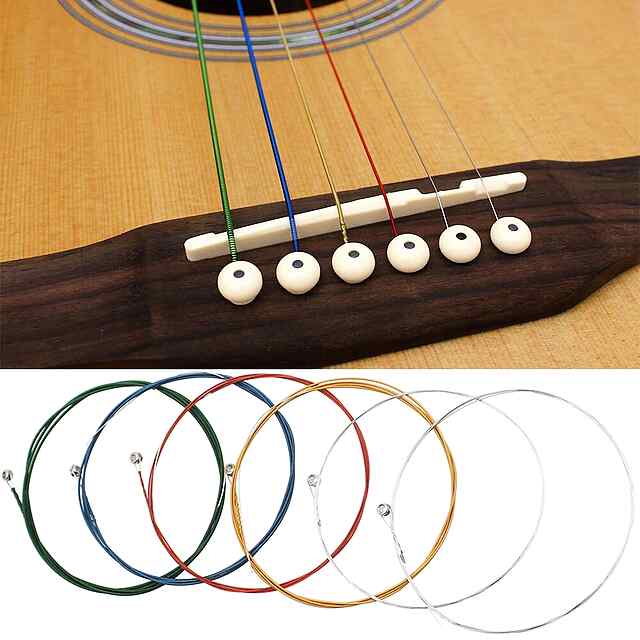 Гітарні струни, набір 6 шт., класичні сталеві для гітари, легка установка.