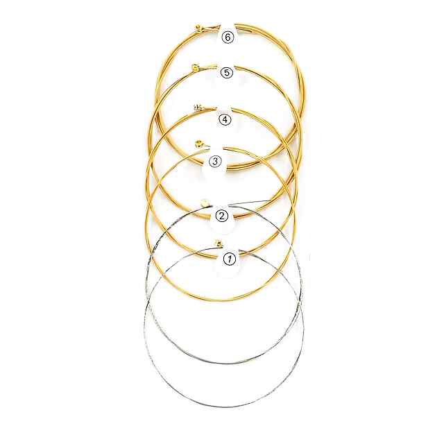 6 шт. класич. сталеві гіт. стр. для гітари в Україні - 3 фото товару