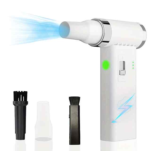 Air Duster 110000RPM — Акумуляторний компресор-повітродув для очищення техніки від пилу 50Вт. Бездротовий. Регулювання швидкості. USB зарядка. Комплектація.