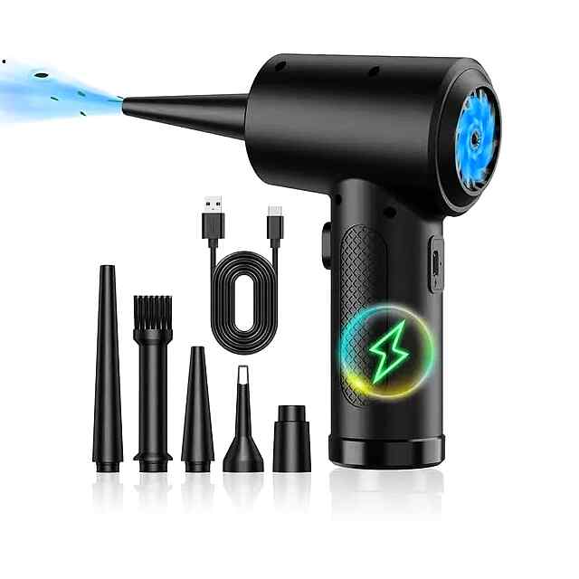 Air Duster Компресор бездротовий для чищення ПК з LED та 51000 об/хв