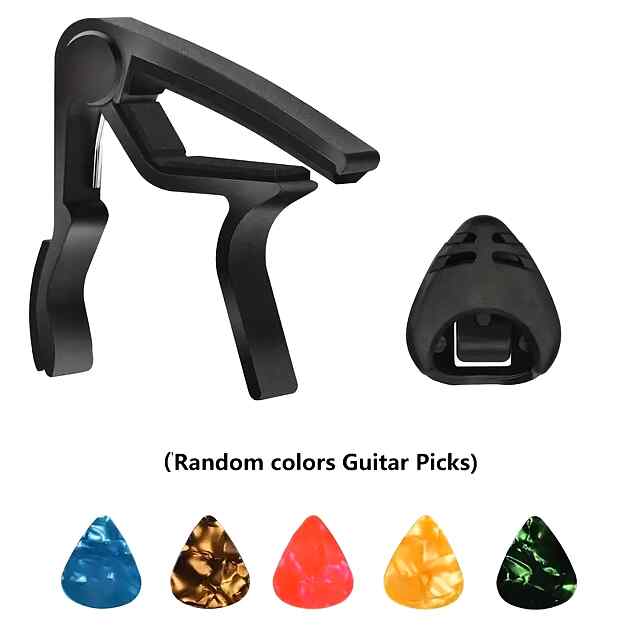 Аксесуари гітарист: каподастр  5 медіаторів тримач. Набір для новачків????????????