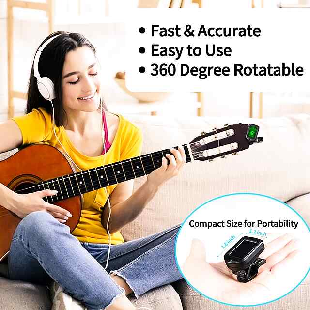 Аксесуари гітарист-початківець 8 предметів Каподастр, тюнер та медіатори Набір для гри на гітарі - 1 фото товару