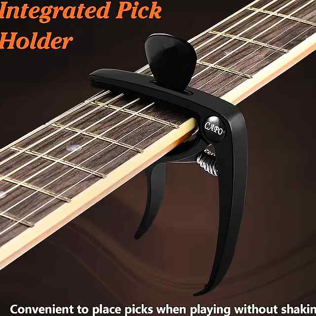 Аксесуари гітарист-початківець 8 предметів Каподастр, тюнер та медіатори Набір для гри на гітарі - 2 фото товару