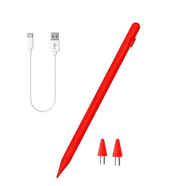 Стілус універсальний для Android, IOS, Windows планшетів Huawei Xiaomi iPad Red (червоний)