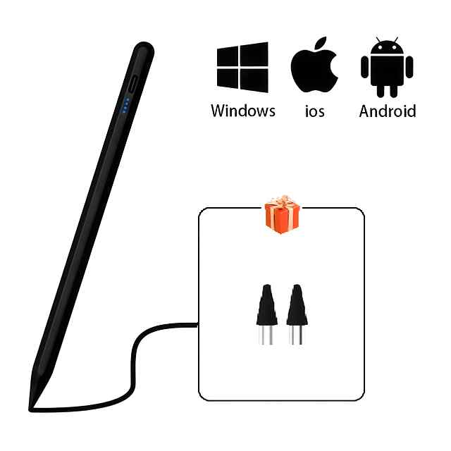 Стилус універсальний активний для Android IOS Windows, метал. Підтримка Apple iPad Huawei Xiaomi. Малювання, лист, ведення нотаток. Робочий час 4-8 годин.