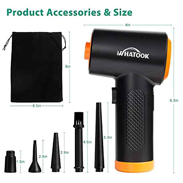 Акумуляторний Air Duster для чистки ПК - портативний безщітковий компресор зі світлодіодом (60000 об/хв) - 1 фото товару