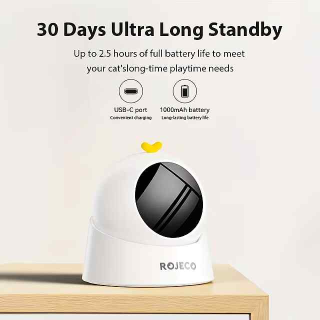 Автоматична лазерна іграшка для кішок з 3 швидкостями та регулюванням кута. Заряджається через USB. Купити в Україні. - 2 фото товару