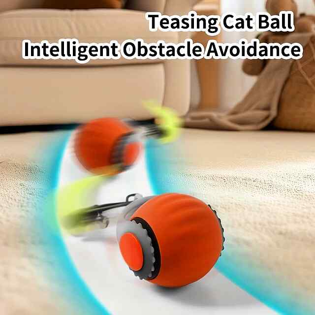 Автоматичний м'яч для котів з приводом, заряджається Type-C, до 60 хв розваг. Купити в Україні. - 3 фото товару