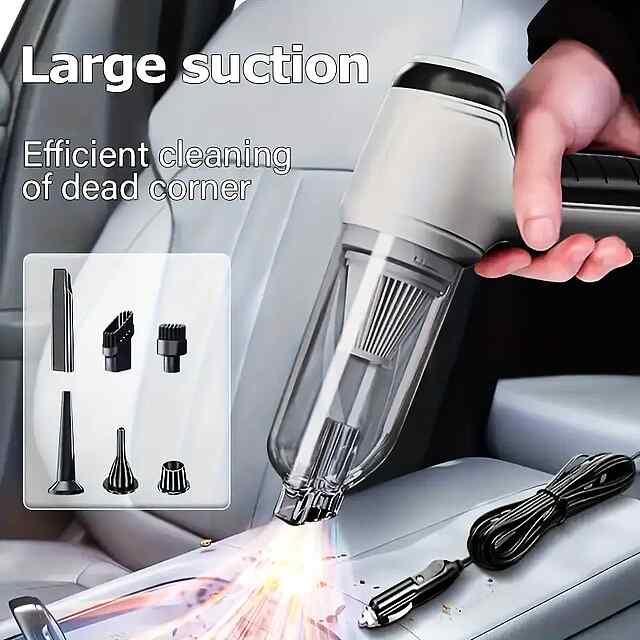 Автомоб. пилосос повітродувка: 3.5 кПа/200 Вт/3.2 м - чистота без зусиль! - 1 фото товару