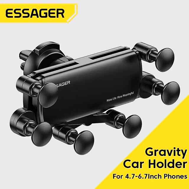 Автомобільний тримач Essager з гравітаційним кріпленням для смартфонів 4,7-6,7