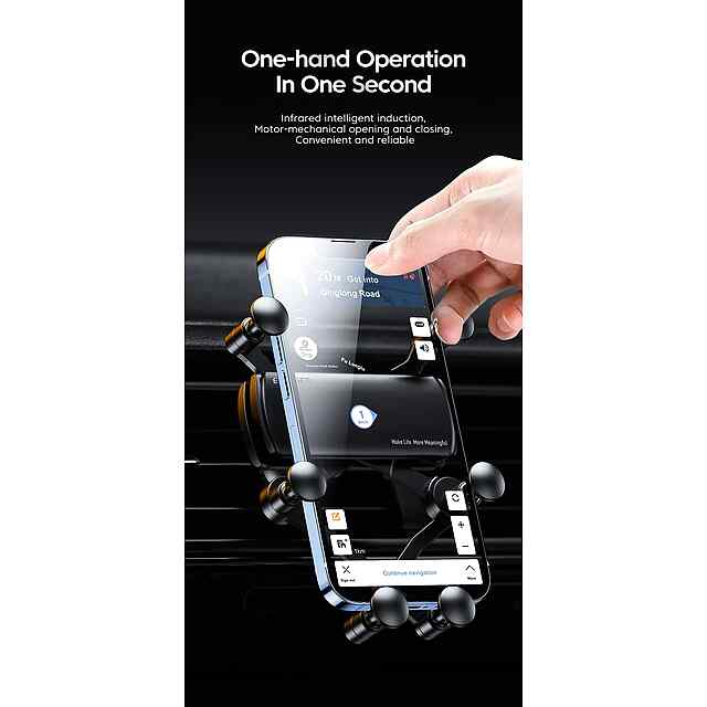 Автомобільний тримач Essager з гравітаційним кріпленням для смартфонів 4,7-6,7 - 3 фото товару