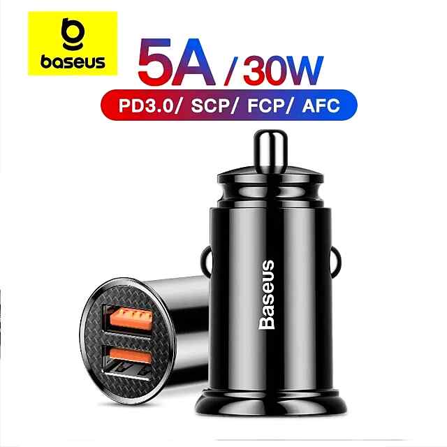 Автомобільний Зарядний Пристрій QC 4.0   USB PD Type C, 2xUSB 5А, Швидка Зарядка для Xiaomi Huawei Honor Samsung iPhone