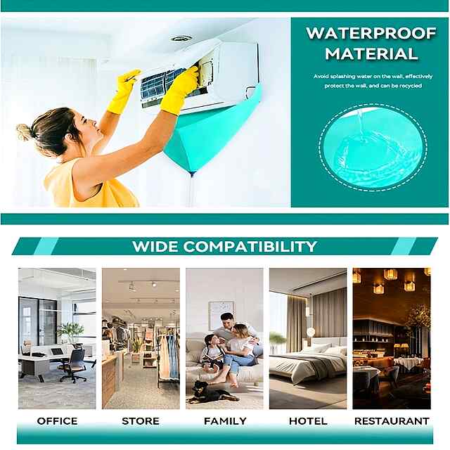 Багаторазовий чохол для чищення внутрішнього блоку кондиціонера - захист від бруду та бризок. - 1 фото товару