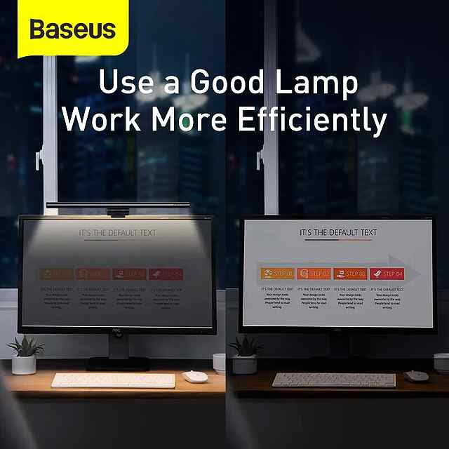 Baseus Desk LED Лампа Скрінбар USB Асиметричне Підсвічування Type-C - 1 фото товару