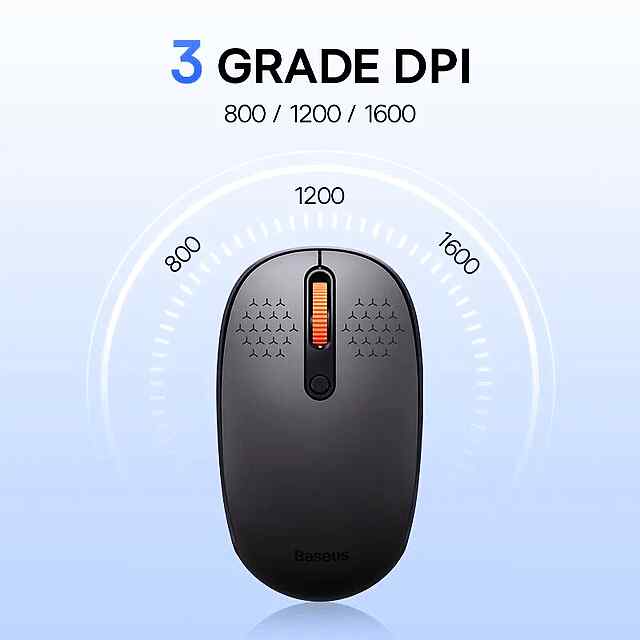 Baseus F01B Bluetooth 5.0 Безшумна миша з регул DPI - матова сіра - 3 фото товару