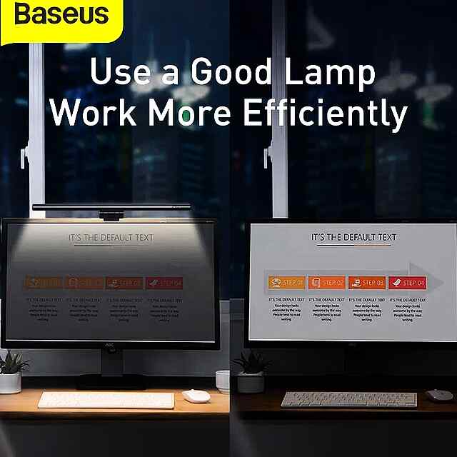 Baseus I-Wok LED лампа для монітора USB підвісна, 3 кольори світла. Яскраве освітлення робочого столу. - 2 фото товару