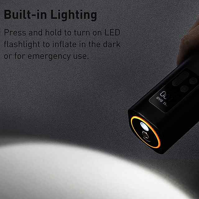 Baseus Super Mini - Автомобільний компресор 12V з ліхтариком та пам'яттю програм. Надійність!???? - 1 фото товару