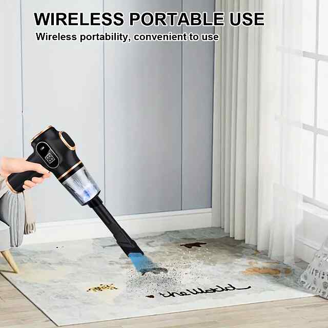 Бездротовий компресор-пилосос 3000 мАг Type-C, насадки, Україна. - 1 фото товару