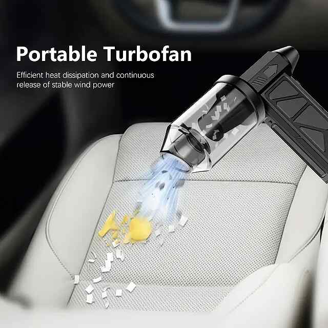 Бездротовий компресор-пилосос 4000 мАг 2в1, сертифікат CE, швидкий та зручний прибирання. - 3 фото товару