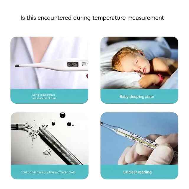 Безконтактний інфрачервоний термометр для чола – BeeChip (підсвітка, багатофункції) - 1 фото товару