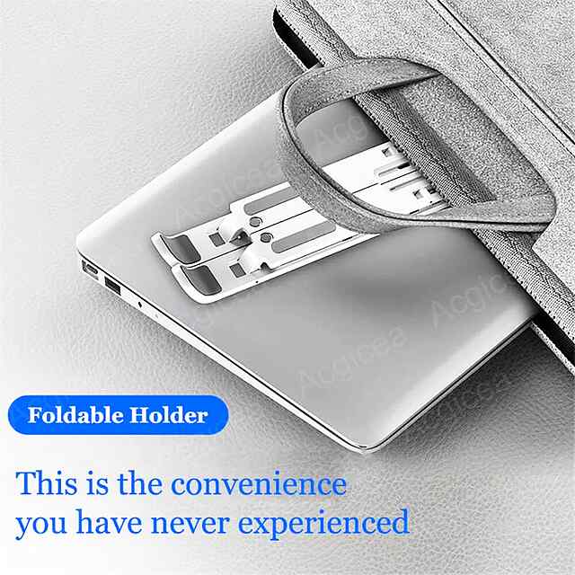 Біла складна підставка для ноута до 15 (регульована) - 2 фото товару