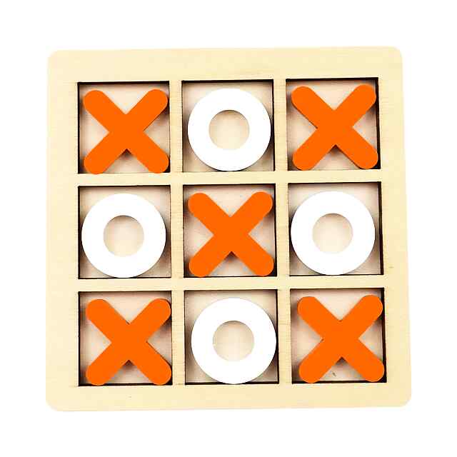 Дерев’яний Хрестики-Нулики Монтессорі - Розвиваюча головоломка для дітей (10х10см)
