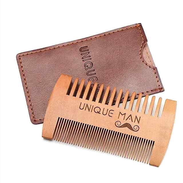 Дерев'яна гребінь для бороди з чохлом — стильний догляд для чоловіків. ???? ✨ - 1 фото товару