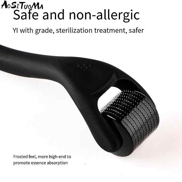 Дермаролер 0,2 мм – мезоролер для обличчя, волосся та бороди - титан 540 голок - 2 фото товару