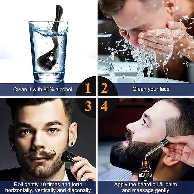 Дермаролер з есенцією для росту волосся, Розмарин-Колаген 540 голок   60 мл - 1 фото товару