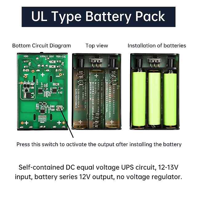 DIY 12V UPS Power Bank з 3x акум. 18650 (Без акб) для роутерів, камер відеоспостереження. - 1 фото товару