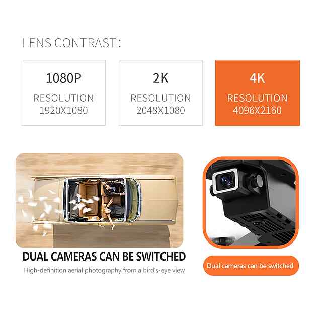 Дрон E88 з 4K камерою - Складаний квадрокоптер FPV Wi-Fi UCH

купити в Україні - 3 фото товару