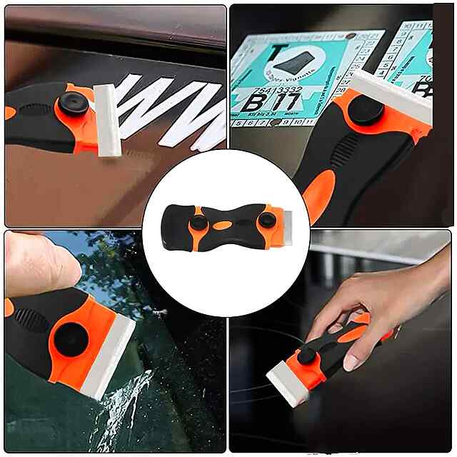 Двосторонній скребок ніж з лезами для очищення скла та поверхонь, 20 шт. - 1 фото товару