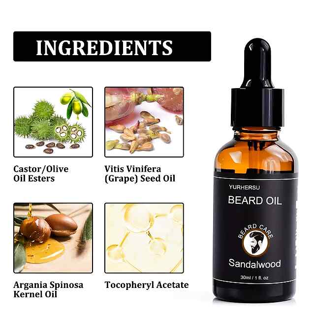 Ефірна олія та мезоролер для бороди 30 мл – комплексний догляд   стимуляція росту волосся - 2 фото товару