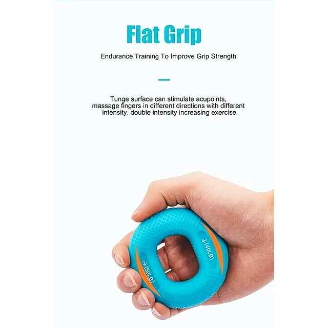 Еспандер 40-50LB силікон блакитний для зміцнення рук, терапії, фітнесу - 1 фото товару