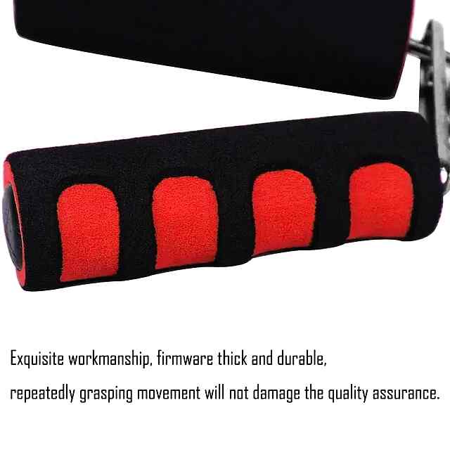 Еспандер для зміцнення рук 25кг - терапія та спорт. Чорно-червоний, метал/піна EVA. - 2 фото товару