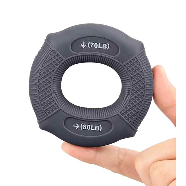 Еспандер для пальців/зап'ястя/передпліч - 70-80LB (сірий силікон). Тренування, реабілітація.