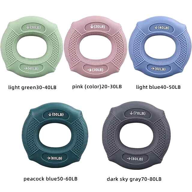 Еспандер для зміцнення рук 70-80LB (сірий) - ручний, силікон - 3 фото товару