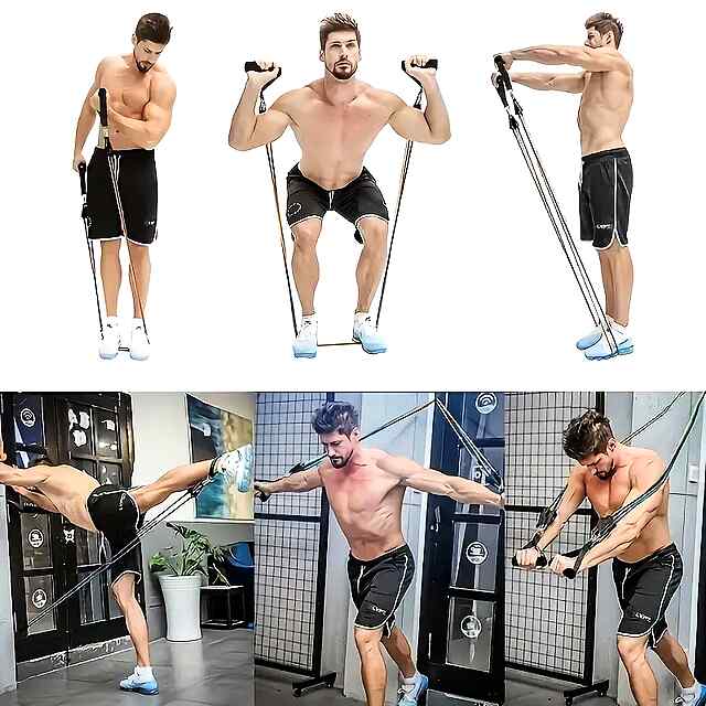 Еспандер комплект 11в1 | Стрічки ручки петлі для дому/залу/йоги - 3 фото товару