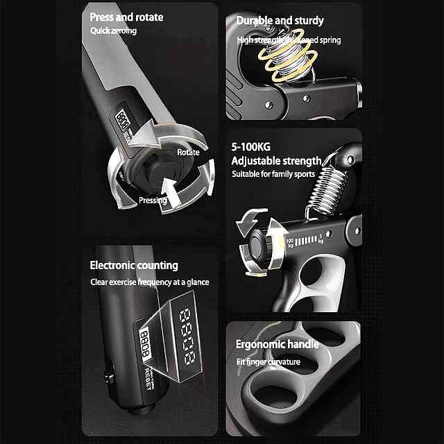 Еспандер регульований від 5 до 100 кг - для рук, зап'ястя та фітнесу. - 3 фото товару