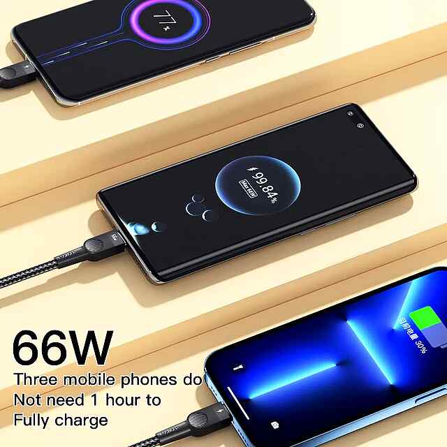 Essager 3в1 USB-кабель: Type-C/MicroUSB/Lightning | Заряд 66Вт | Довжина 1.2м ????⚡️ - 1 фото товару