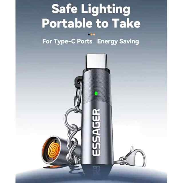 Essager USB-C Mini Electronic Lighter — компактний безполум'яний прикурювач з OTG - 2 фото товару