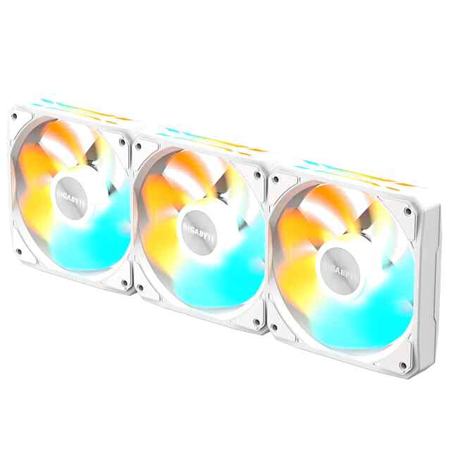 GIGABYTE EZ CHAIN FAN 120 ICE - ARGB корпус вентилятор ланцюгова підключка 120мм білий - 1 фото товару