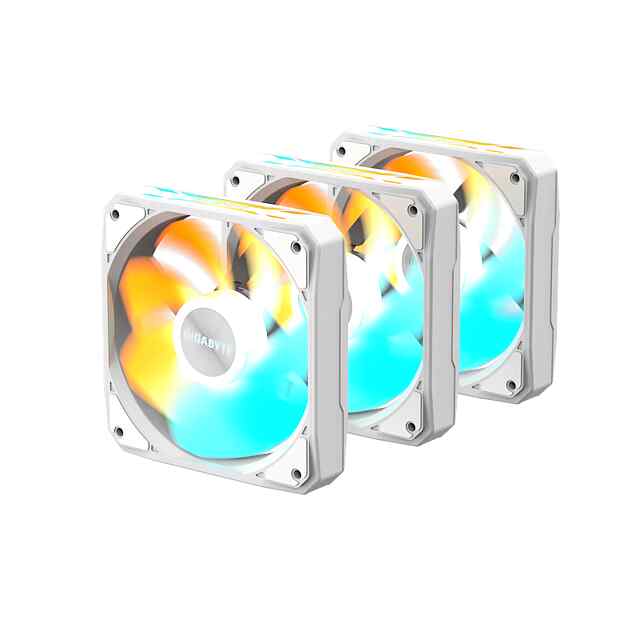 GIGABYTE EZ CHAIN FAN 120 ICE - ARGB корпус вентилятор ланцюгова підключка 120мм білий - 3 фото товару