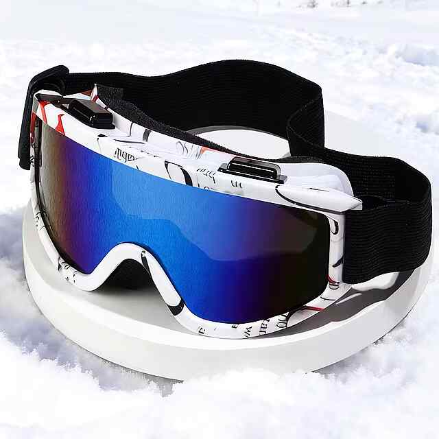 Окуляри гірськолижні регульовані з градієнтними лінзами TPU унісекс чорні зірки. Захист від UV та антиблік. Для сноуборду, лиж, ковзанів. Стиль і комфорт!