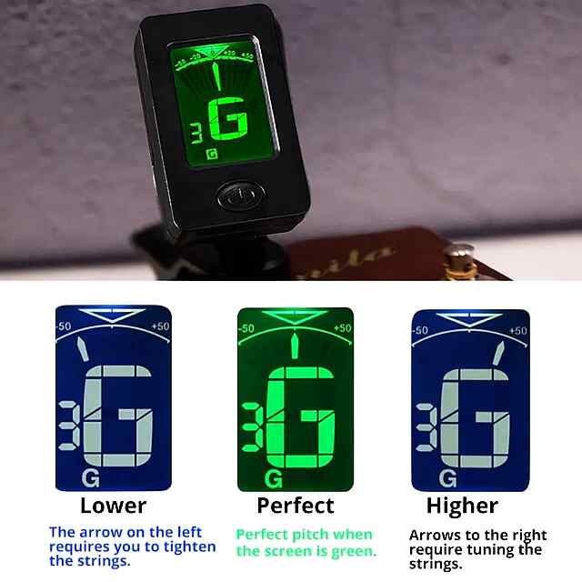 Гітарний кліпсовий тюнер для всіх струнних інструментів. Точний, надійний. Зручність та універсальність у компактному корпусі. - 1 фото товару
