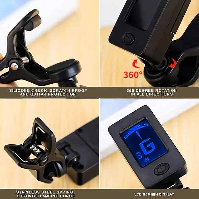 Гітарний кліпсовий тюнер – універсальний помічник для музикантів - 3 фото товару