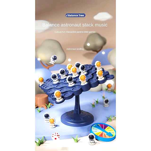 Гра Космонавт у Космосі: інтерактивна сімейна головоломка, розвиває логіку, координацію, чудова для дітей від 4 років! - 1 фото товару