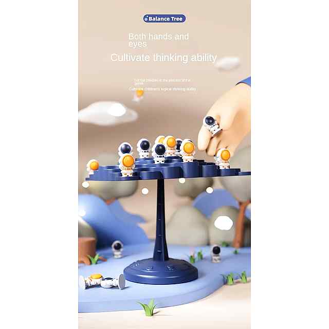 Гра Космонавт у Космосі: інтерактивна сімейна головоломка, розвиває логіку, координацію, чудова для дітей від 4 років! - 3 фото товару